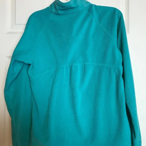 Columbia Girls Size Large Teal Blue 1/4 Zip Fleece Fuzzy - Picture 5 of 5